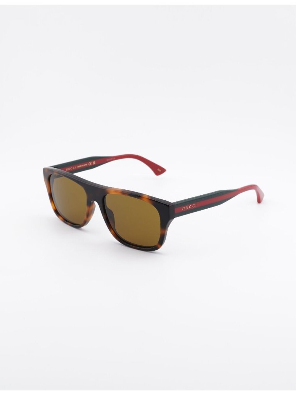 Gucci GG2119S 002 Sunglasses Havana Square Frame, Brown Lenses